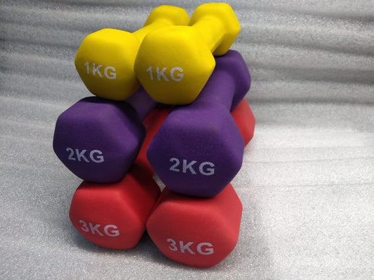 Set de mancuernas cubiertas de vinil