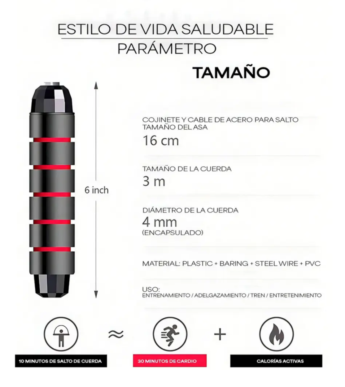 Cuerda profesional para saltar