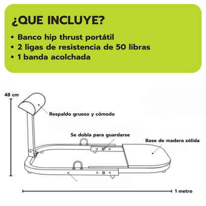 Banco hip thrust portatil